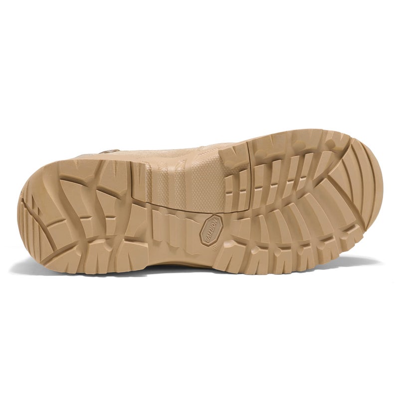 NORTIV 8 Men's Side Zipper Military Tactical Work Boots Leather Motorcycle Combat Boots,Size 7,Sand,DESERT - Image 5